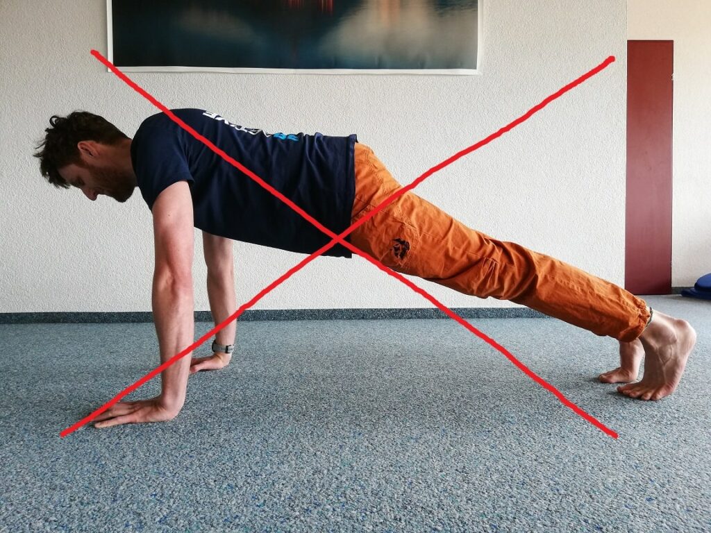 wrong push-up position flexed hips