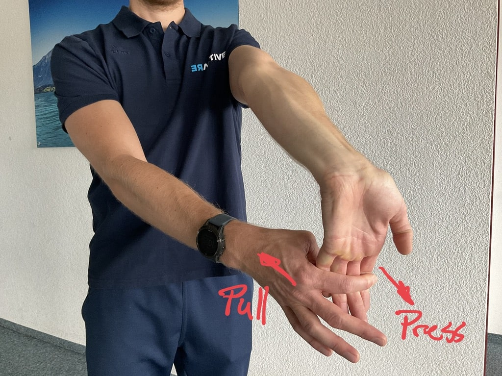 wrist and finger flexor stress test
